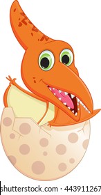happy baby dinosaur hatching