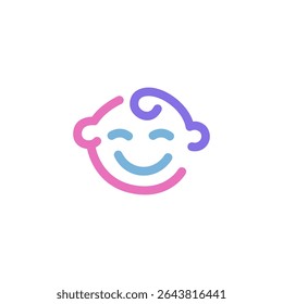 Happy Baby Face logo. for Childcare and Baby Boutique