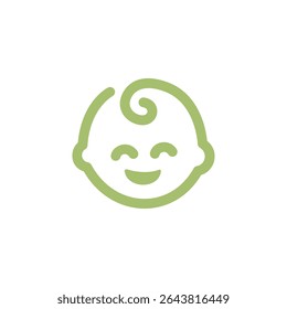Happy Baby Face logo. for Childcare and Baby Boutique nature