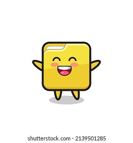 happy baby folder cartoon character , cute style design for t shirt, sticker, logo element