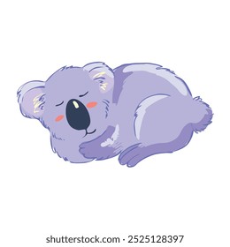 Happy Baby Koala isolated on white background. hand drawn cute children illustration