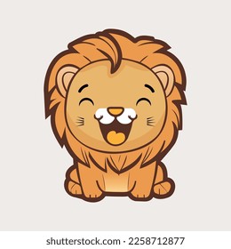 Happy Baby Lion Vector illustration