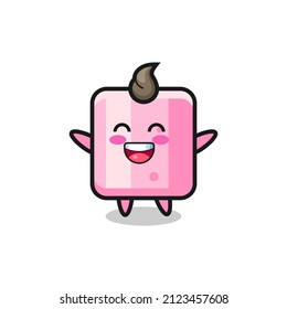 happy baby marshmallow cartoon character , cute style design for t shirt, sticker, logo element
