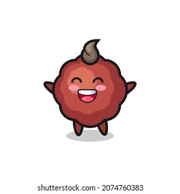 happy baby meatball cartoon character , cute style design for t shirt, sticker, logo element