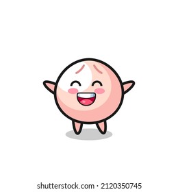 happy baby meatbun cartoon character , cute style design for t shirt, sticker, logo element