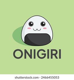 happy baby onigiri cartoon character , cute style design for t shirt, sticker, logo element