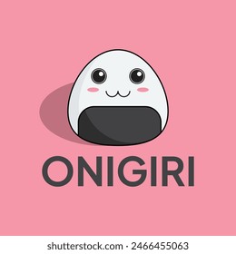 happy baby onigiri cartoon character , cute style design for t shirt, sticker, logo element
