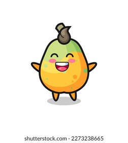 happy baby papaya cartoon character , cute style design for t shirt, sticker, logo element