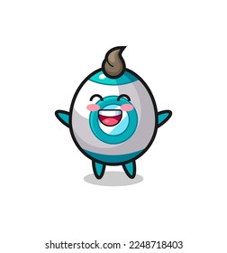 happy baby rocket cartoon character , cute style design for t shirt, sticker, logo element