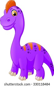 Happy baby stegosaurus cartoon