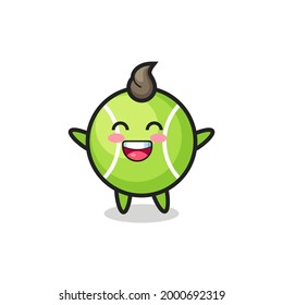 happy baby tennis cartoon character , cute style design for t shirt, sticker, logo element