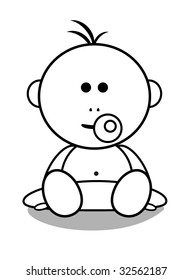 Happy baby Vector