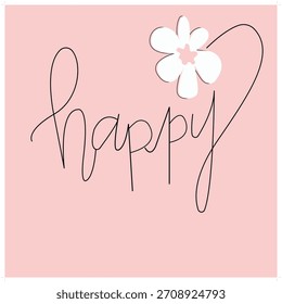 FELIZ CON EL FONDO Y LA FLOR