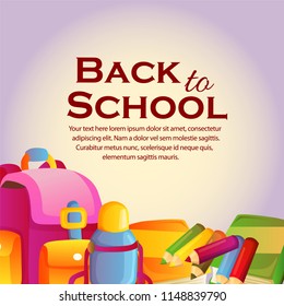 happy back to school with stationary