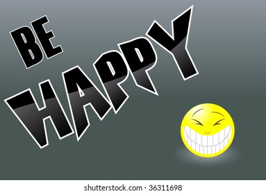 The happy background. A vector. Without mesh.