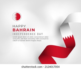 Happy Bahrain Independence Day December 16th Celebration Vector Design Illustration. Template for Poster, Banner, Advertising, Greeting Card or Print Design Element