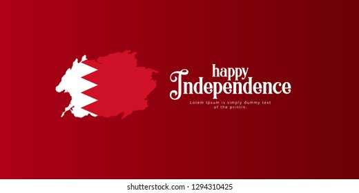 Happy Bahrain Independence Day Vector Template Design Illustration