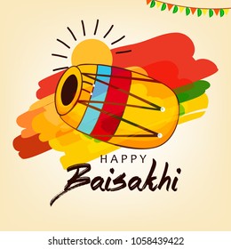 Happy Baisakhi design, Vector Illustration.