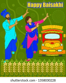 happy baisakhi illustration