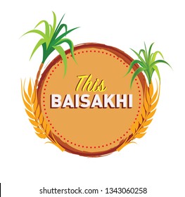 Happy Baisakhi Unit festival in Punjab - Vector