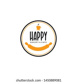 Happy Bakery and Cafe Logo Design