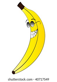 happy banana vector illustration