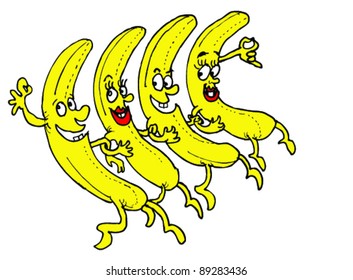 Happy bananas