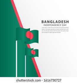 Happy Bangladesh Independence Day Celebration Vector Template Design Illustration