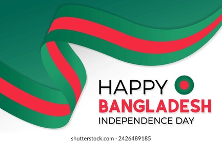 Happy Bangladesh Independence Day celebration every year in 26th March. National holiday in Bangladesh. Vector illustration for banner, greeting card, poster with background.