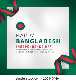 Happy Bangladesh Independence Day March 26th Celebration Vector Design Illustration. Template for Poster, Banner, Advertising, Greeting Card or Print Design Element