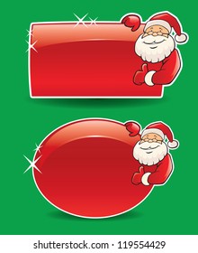  Happy banner  with Santa