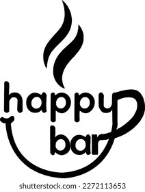 happy bar logo for your coffe shop