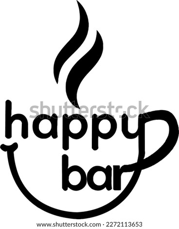 happy bar logo for your coffe shop