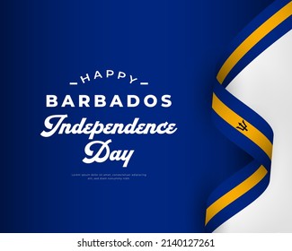 Happy Barbados Independence Day November 30th Celebration Vector Design Illustration. Template for Poster, Banner, Advertising, Greeting Card or Print Design Element