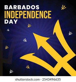 Feliz Dia da Independência de Barbados Post Design. Cópia arquivada em 15 de julho de 2012 "Barbados Independence Day Typography Post" . Barbados Trident. 30 de novembro, Barbados Freedom Tribute. Banner, Cartão de Mensagens, mídia social, vetor