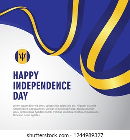 Happy Barbados Independence Day Vector Template Design Illustration