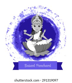 Happy Basant Panchami - Goddess Saraswati svg