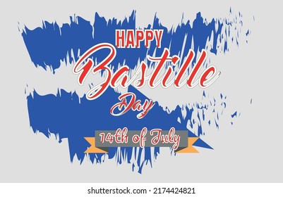 Happy Bastille Day, 14th of July. print on t-shirts, mugs, banner, and other media.