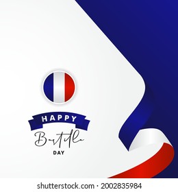 Diseño de fondo del Día de la Bastilla Feliz