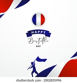 Happy Bastille Day Background Design