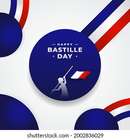 Happy Bastille Day Background Design