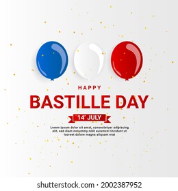 happy bastille day background, suitable for posters, backgrounds, stickers and others