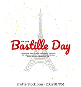 happy bastille day background, suitable for posters, backgrounds, stickers and others