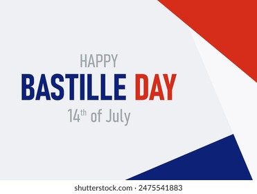 Happy Bastille Day banner, poster. Vector illustration. French National Day poster and concept design