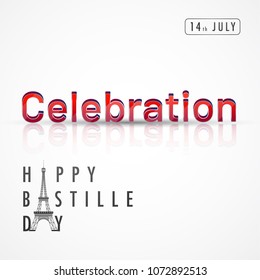 Happy Bastille Day celebration background.
