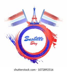 Happy Bastille Day celebration background.