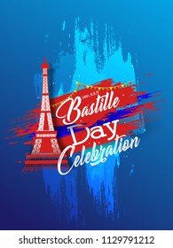 Happy Bastille Day Creative vector Illustration, Card, Banner Or Poster For The French National Day.
