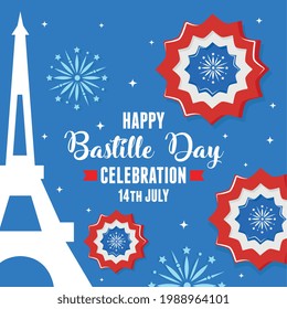 Happy bastille day eiffel tower