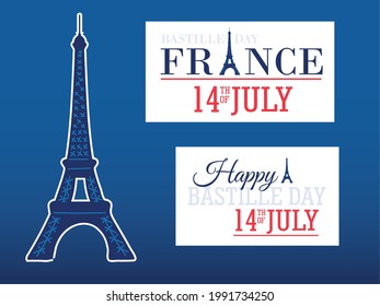 happy bastille day eiffel tower cards