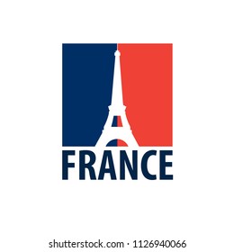 Happy Bastille Day emblem or logo. 14th of July. France. Vector Illustration